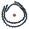 The Bead Chest Charcoal Natural Wood Beads 10mm Black Round Large Hole 16 Inch Strand